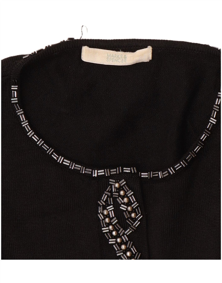 Marks & Spencer Damski sweter rozpinany UK 12, średni czarny