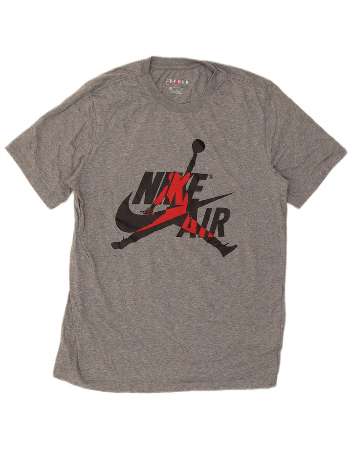 Męski T-shirt Jordan z grafiką, średni szary, bawełniany