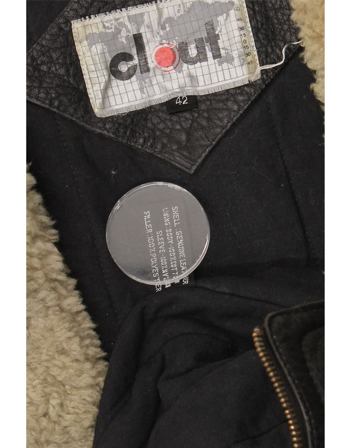 Clout Męska skórzana kurtka motocyklowa UK 42 XL, czarna skóra