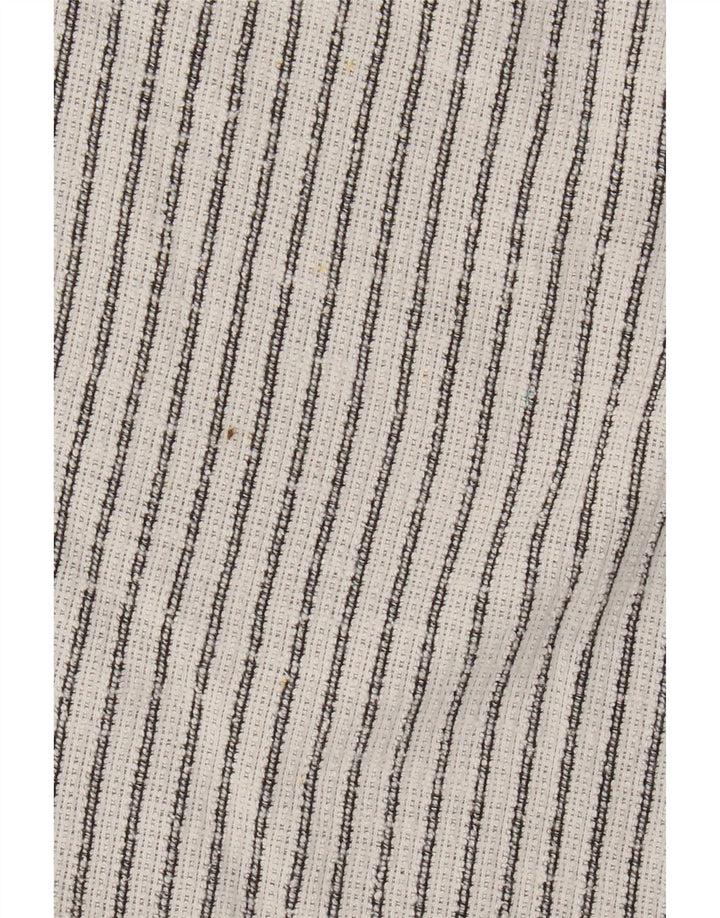 Męska koszulka polo Uncle Sam, bawełniana w średnie białe prążki