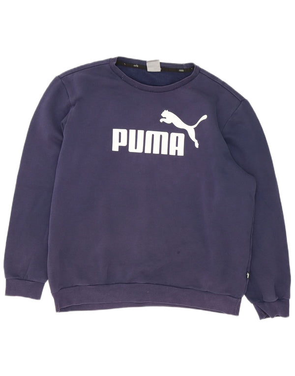 Męska bluza z grafiką Puma, duża, granatowa, bawełniana