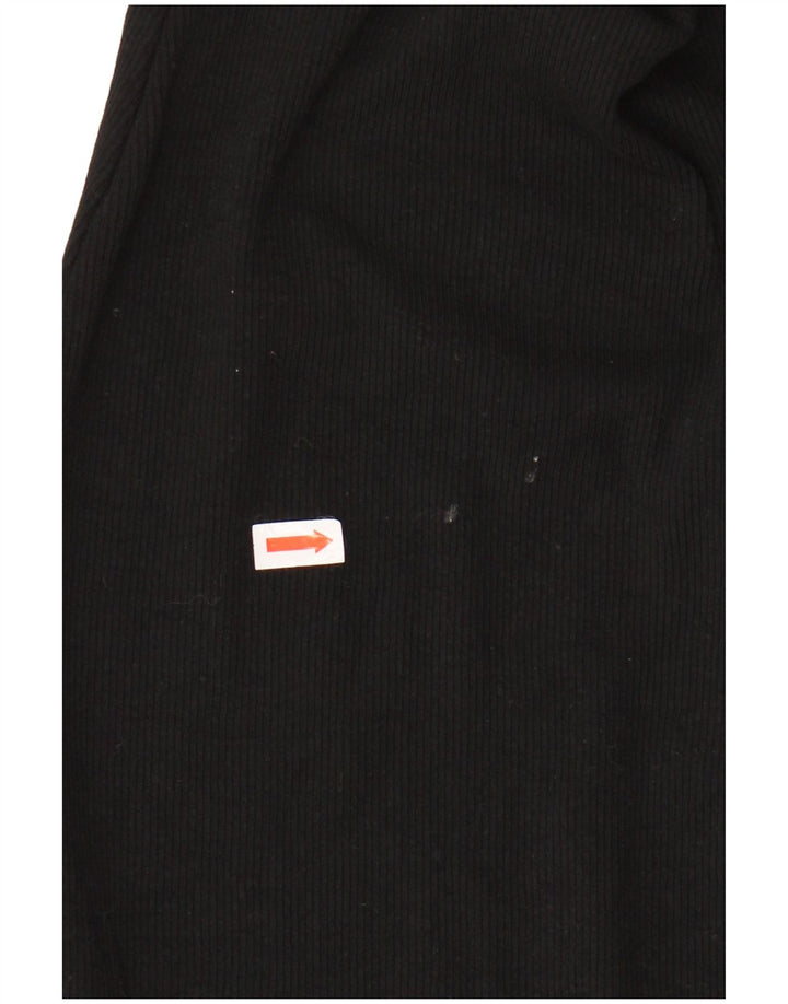 Damska obcisła sukienka z długim rękawem ZARA UK 8, mała, czarna, bawełniana