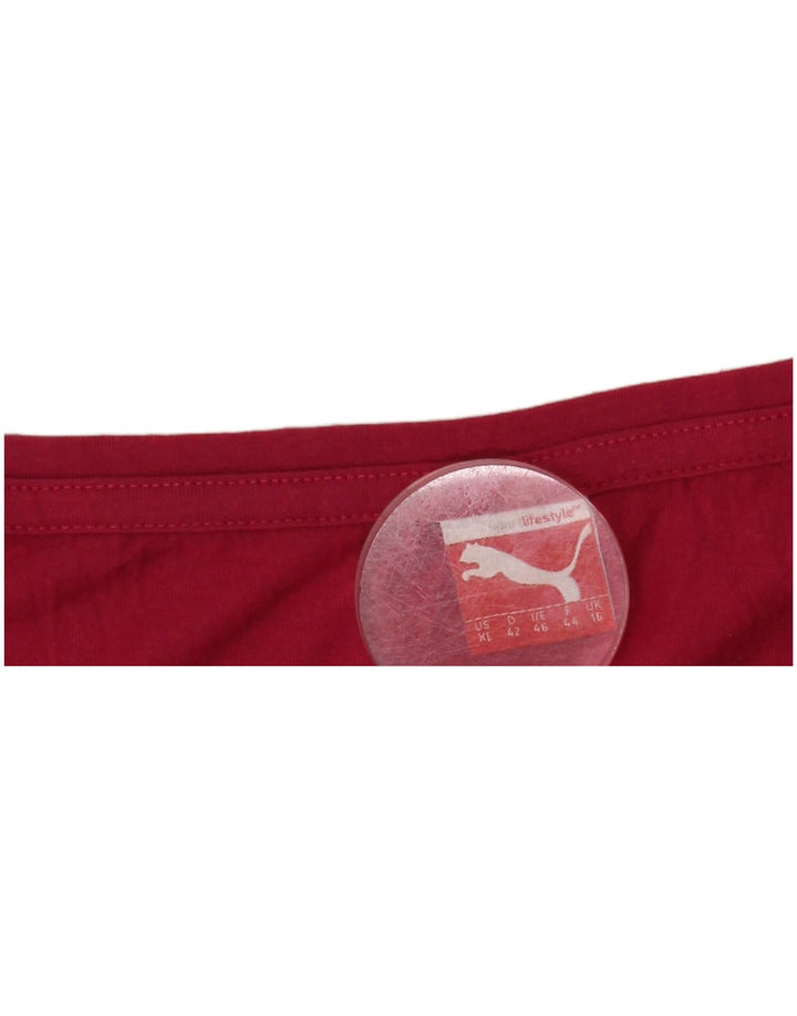 Damski krótki t-shirt PUMA UK 16, duży, różowy