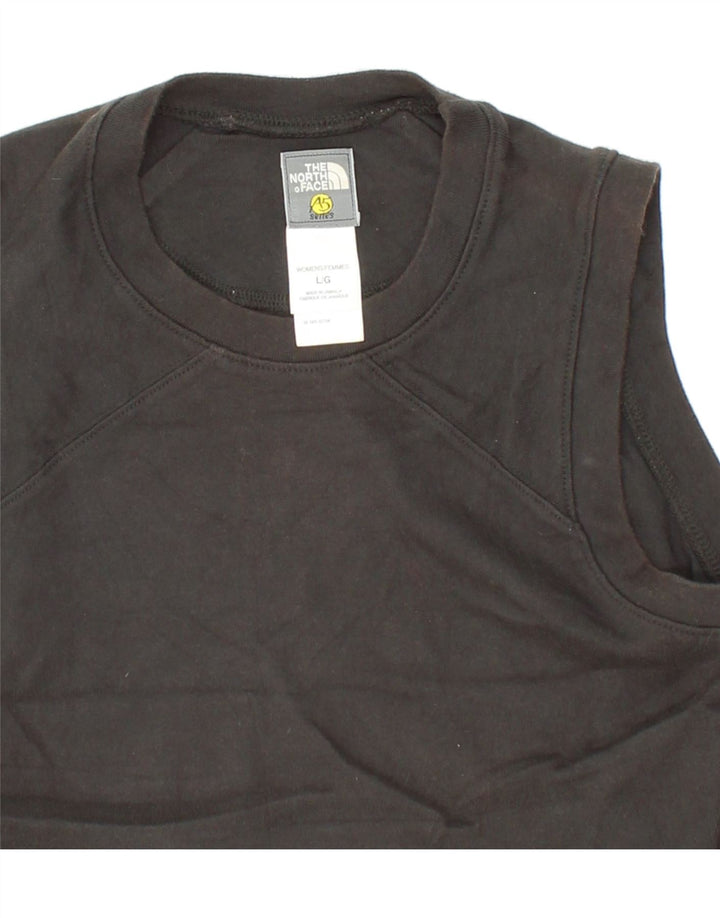 Top damski pod kamizelkę THE NORTH FACE UK 14, duży, czarny, bawełniany