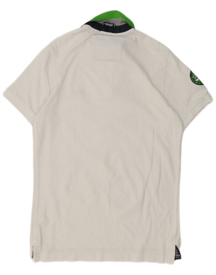 Męska koszulka polo Superdry XL, biała, bawełniana