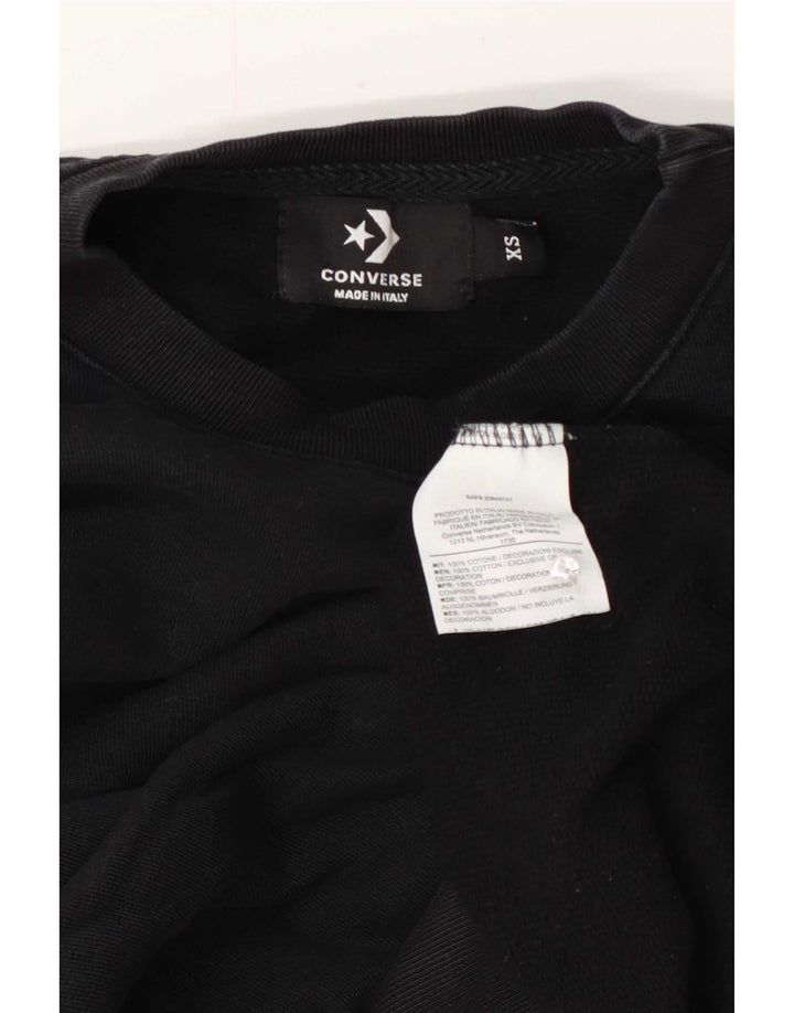 Damska bluza oversize Converse UK 6 XS, czarna bawełna