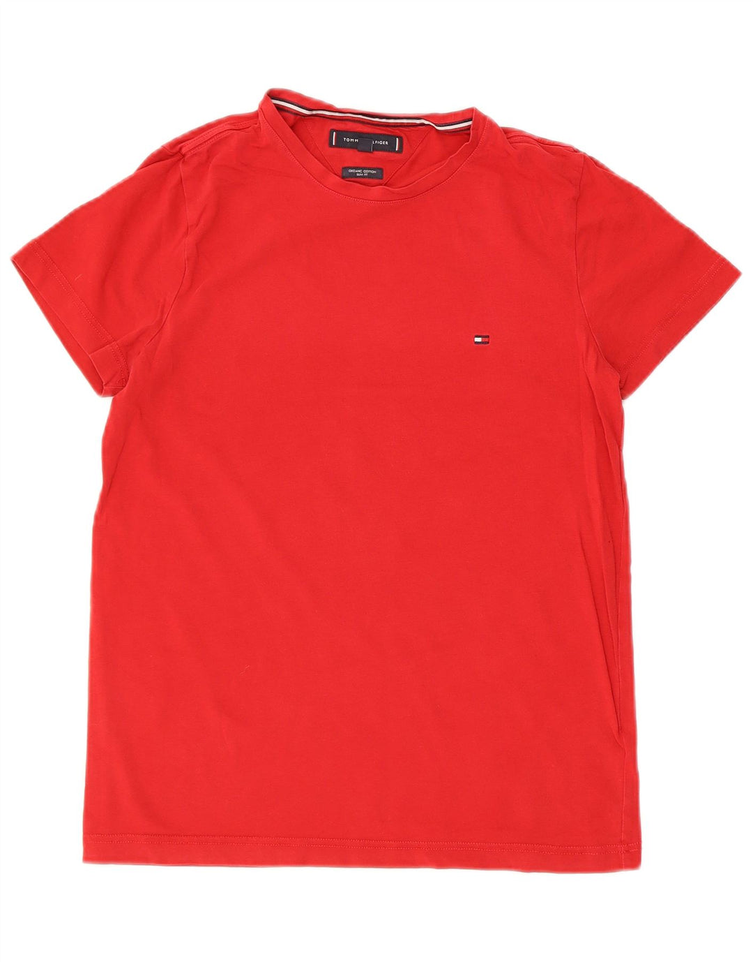 T-shirt męski slim fit Tommy Hilfiger, mały, czerwony, bawełniany