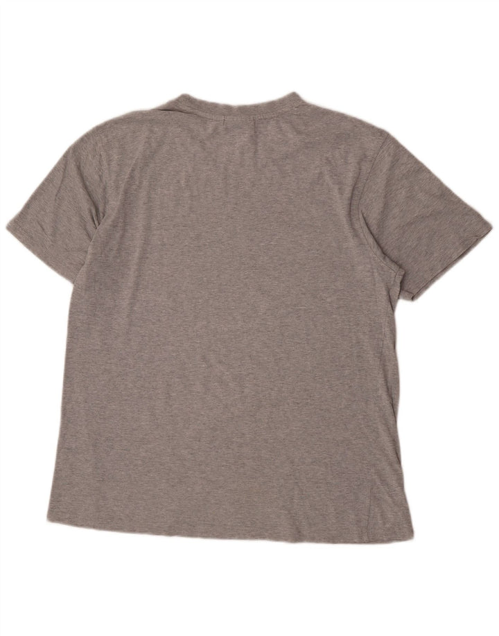 Męski T-shirt z grafiką Fila, średni szary