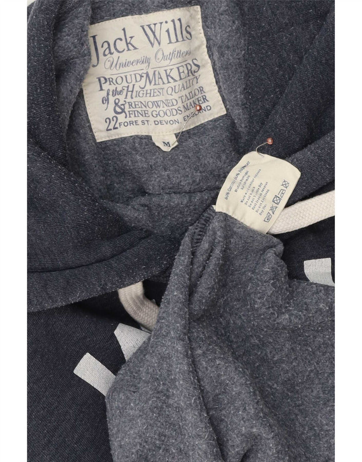 Męski sweter z kapturem i grafiką Jack Wills, średni granatowy, bawełniany
