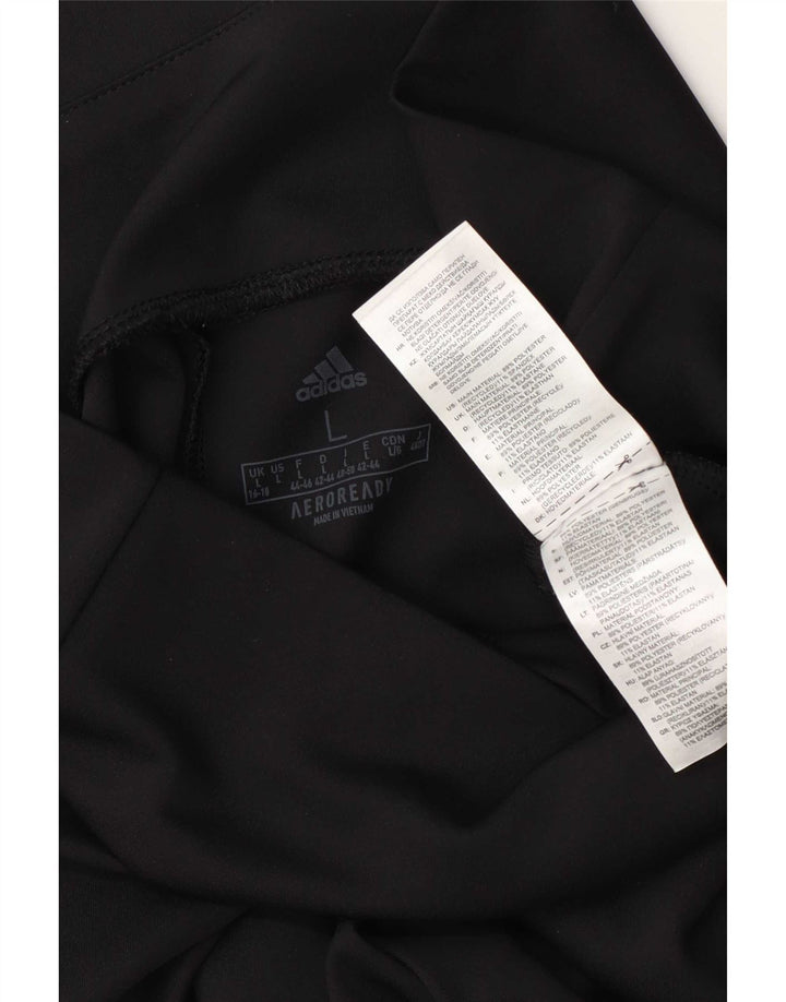 Damskie legginsy Adidas Aeroready UK 16/18, duże, czarne, poliestrowe