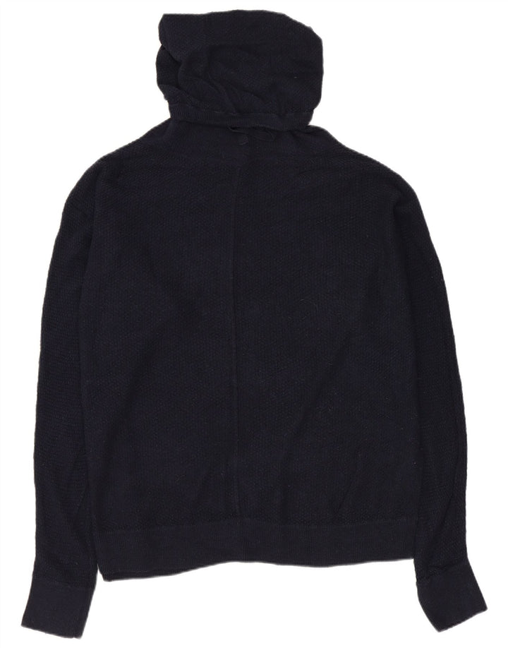 Damski sweter oversize LOUNGE z wywijanym dekoltem UK 10, mały granatowy