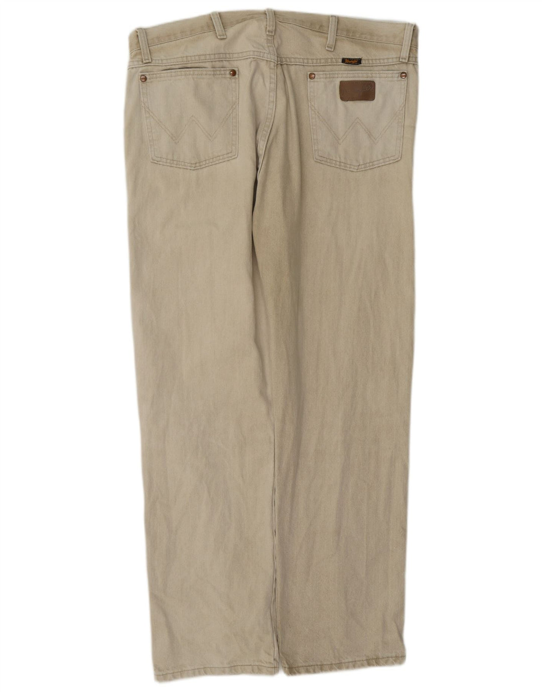 Wrangler Męskie proste dżinsy W38 L32 Beżowa bawełna