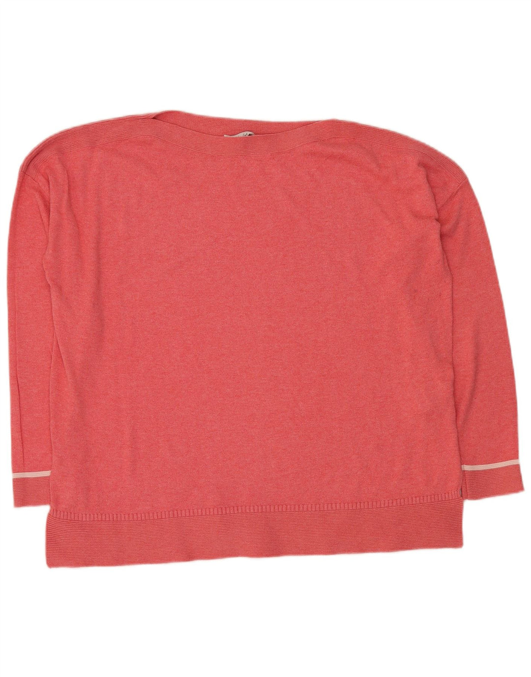 Damski sweter oversize Joules z dekoltem w łódkę, UK 18 XL, różowy, bawełniany