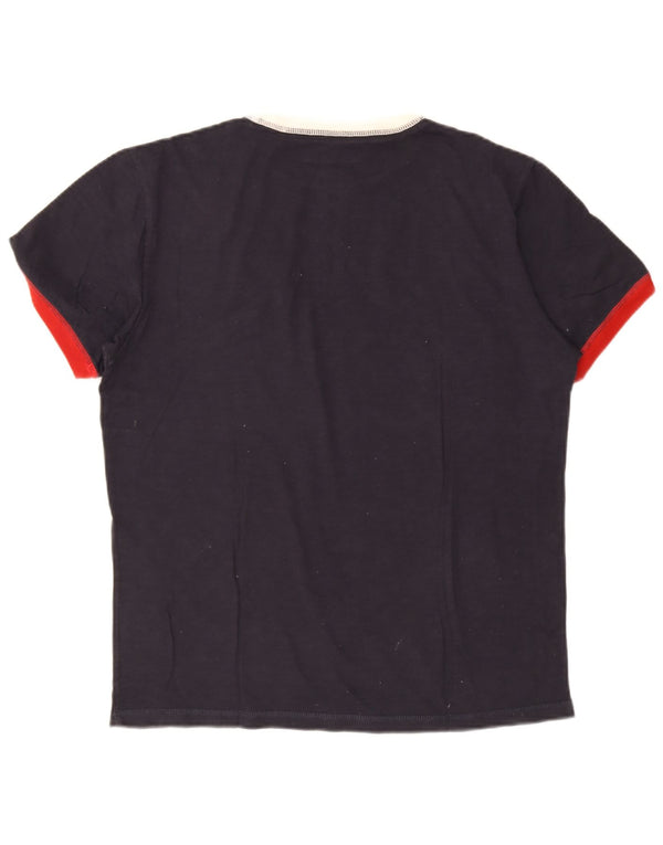 Męski T-shirt z grafiką Napapijri, duży, granatowy, bawełniany