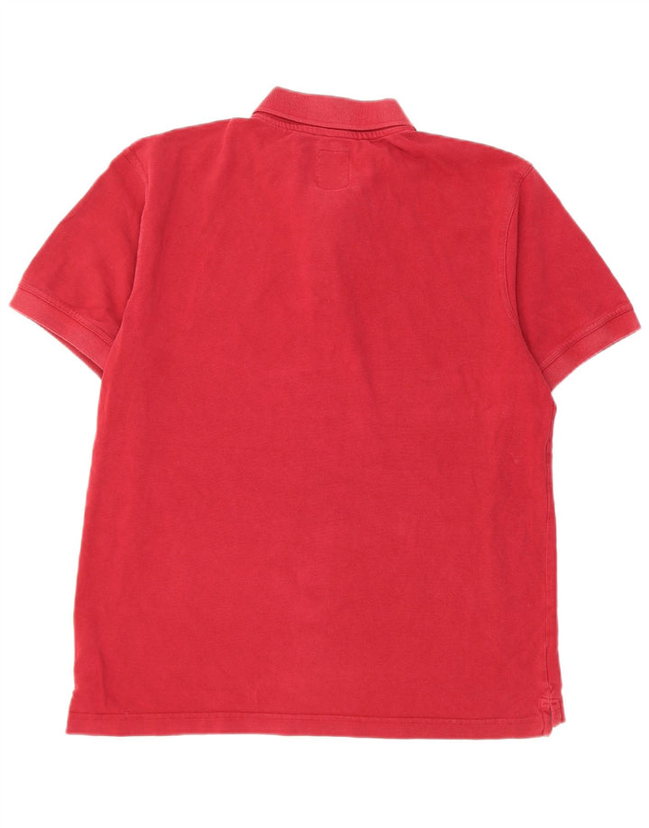 Crew Clothing Męska koszulka polo Średnio czerwona bawełniana