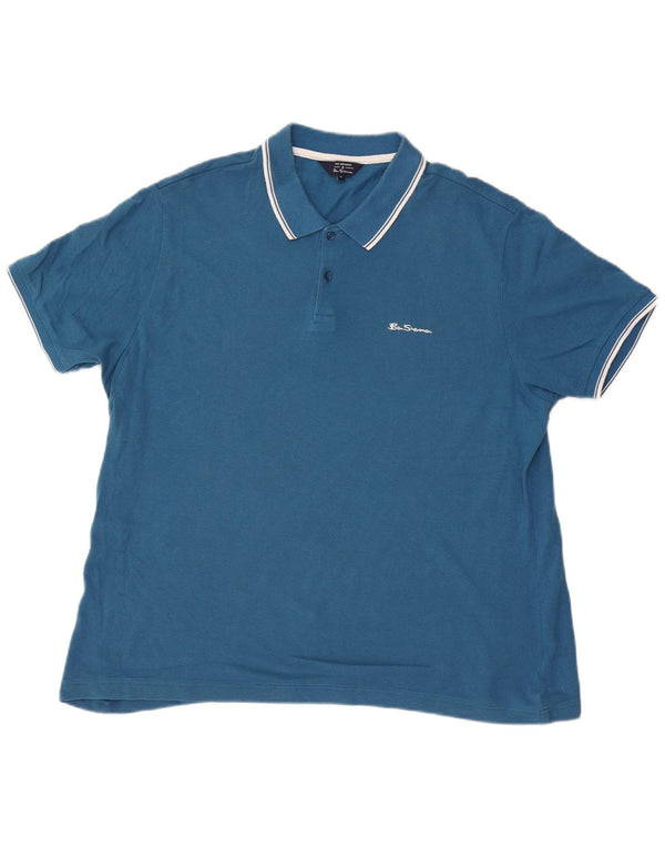 Męska koszulka polo Ben Sherman XL, niebieska, bawełniana