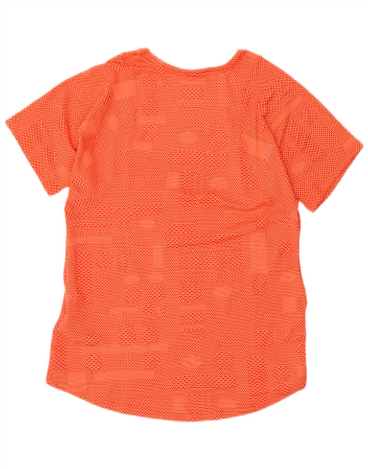 Damska koszulka Nike Dri Fit Top UK 12 Średni pomarańczowy geometryczny poliester