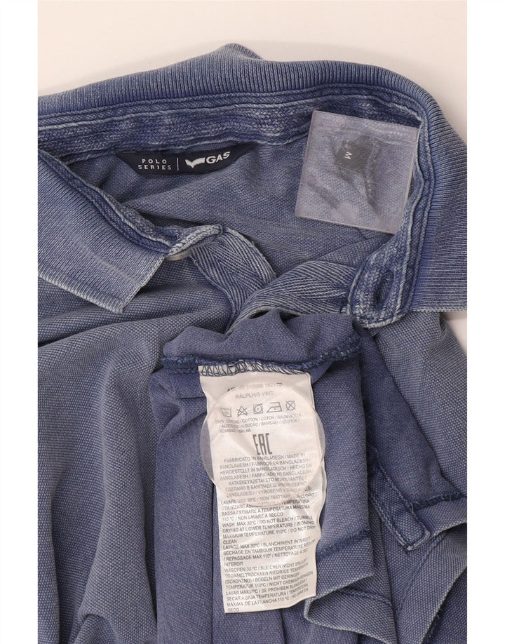 Męska koszulka polo Gas, średnia niebieska, bawełniana