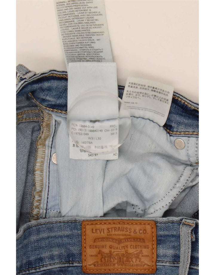 Damskie jeansy Levi's 712 Crop Slim W31 L25 Niebieska bawełna