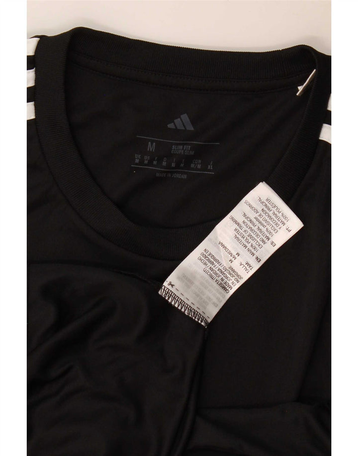 Męska koszulka Adidas Aeroready Top, średni czarny poliester z blokami kolorów
