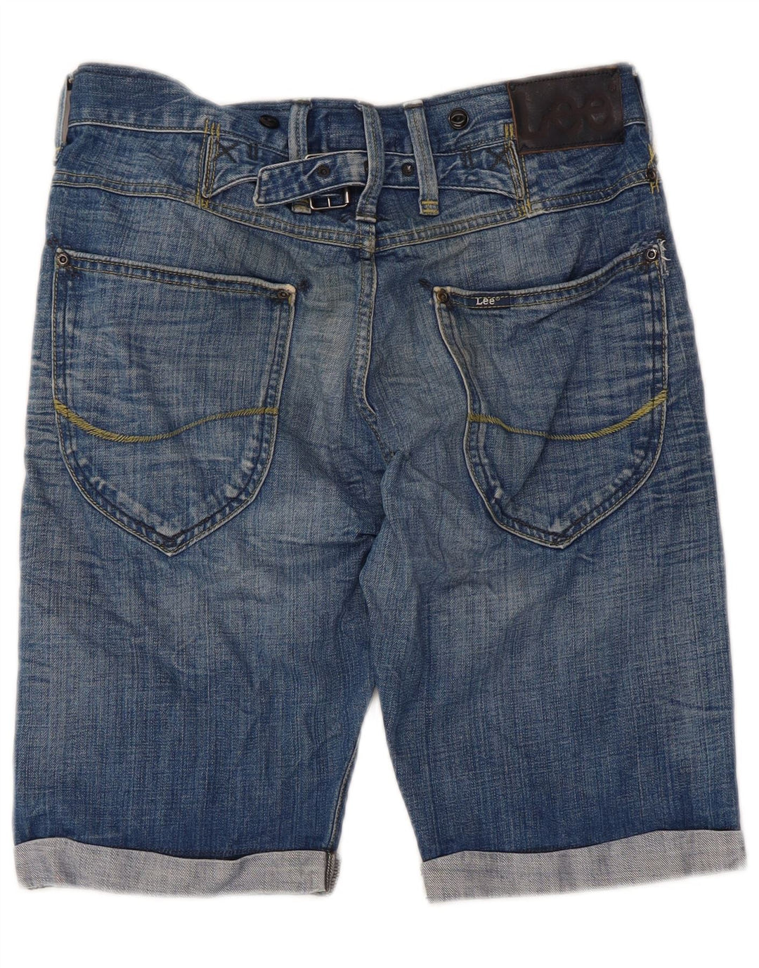 Męskie zielone spodenki dżinsowe Lee W29 Small, niebieskie, bawełniane