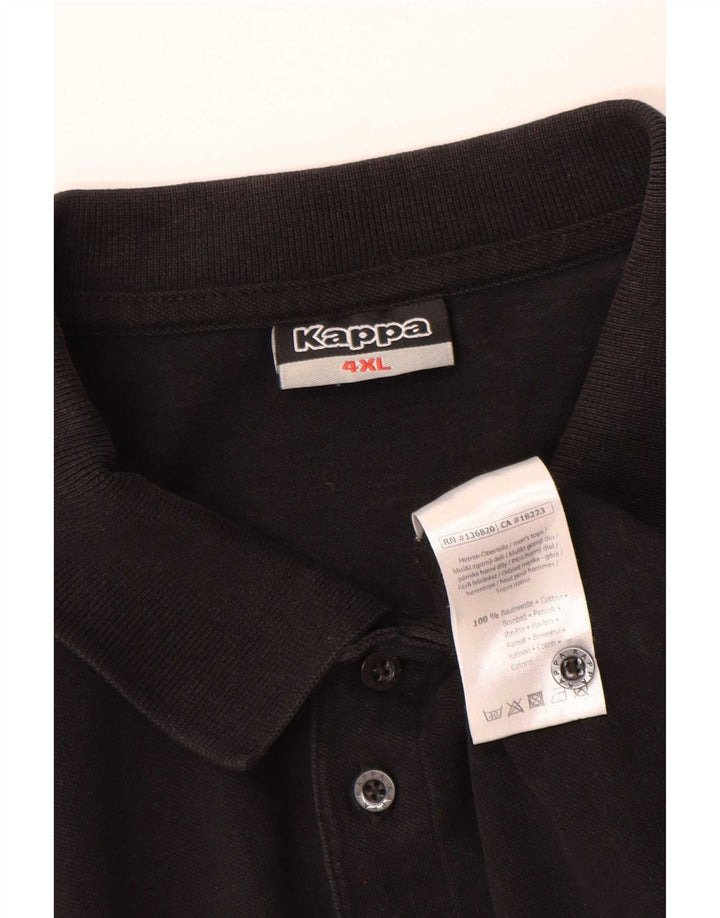Męska koszulka polo Kappa 4XL, czarna, bawełniana