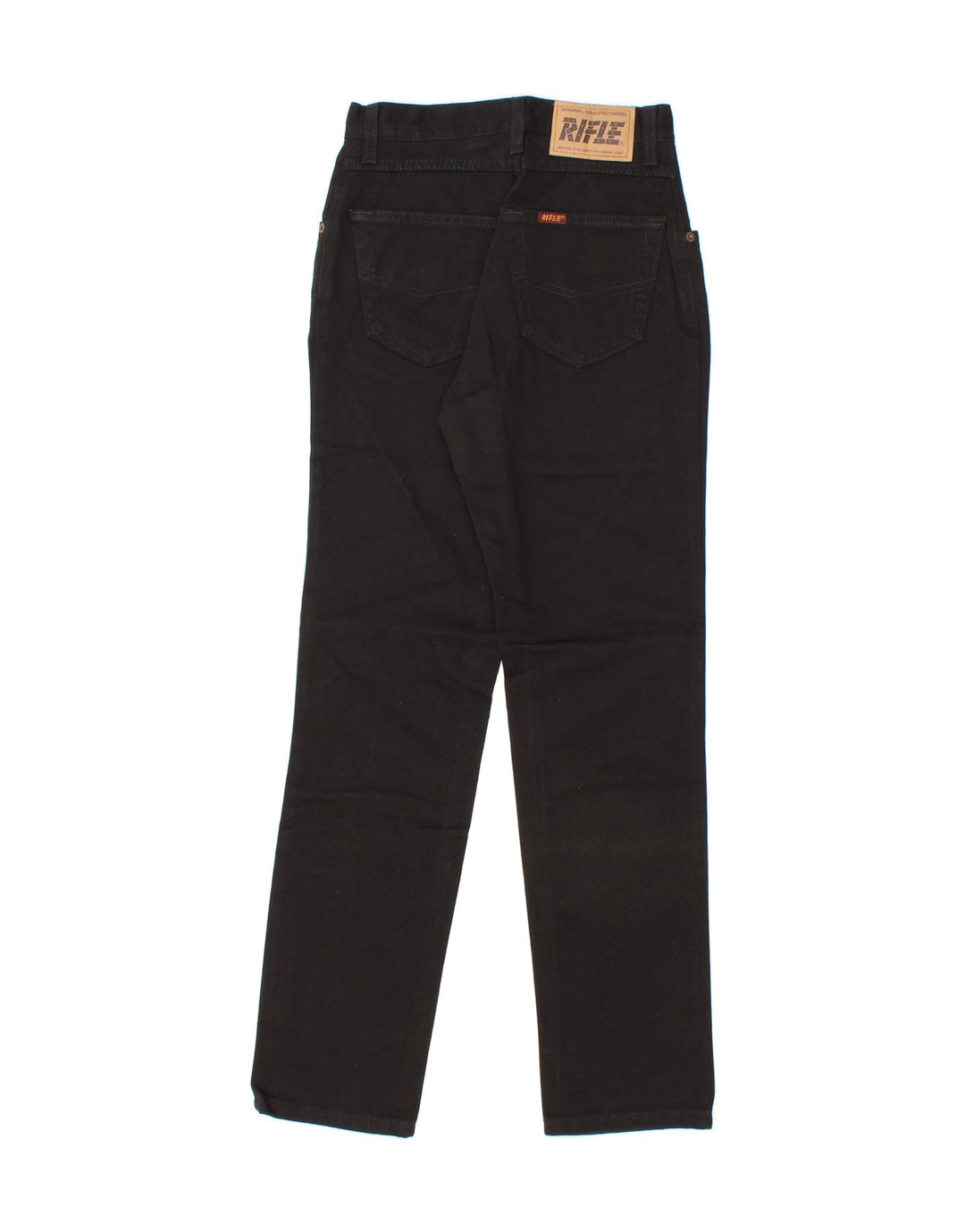 RIFLE Womens Straight Jeans W27 L30 Black Cotton Vintage Rifle and Second-Hand Rifle from Messina Hembry 