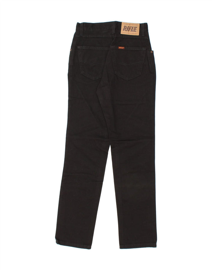 RIFLE Womens Straight Jeans W27 L30 Black Cotton Vintage Rifle and Second-Hand Rifle from Messina Hembry 