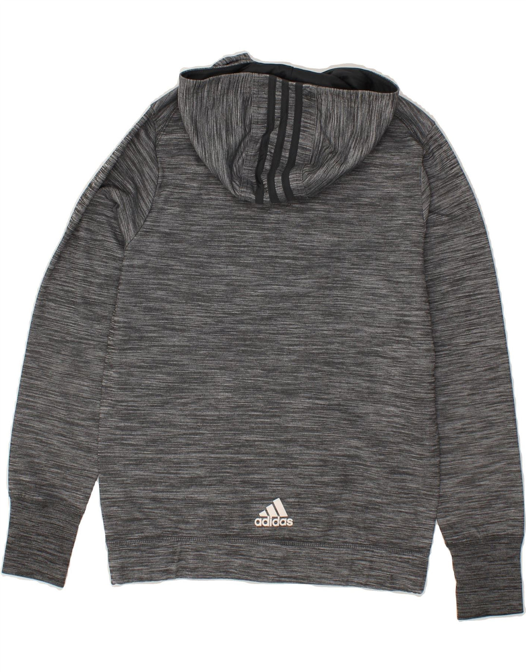 ADIDAS Boys Graphic Zip Hoodie Sweater 13-14 Years Grey Polyester Vintage Adidas and Second-Hand Adidas from Messina Hembry 