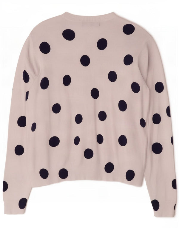 Marks & Spencer Womens Cardigan Sweater UK 18 XL White Geometric