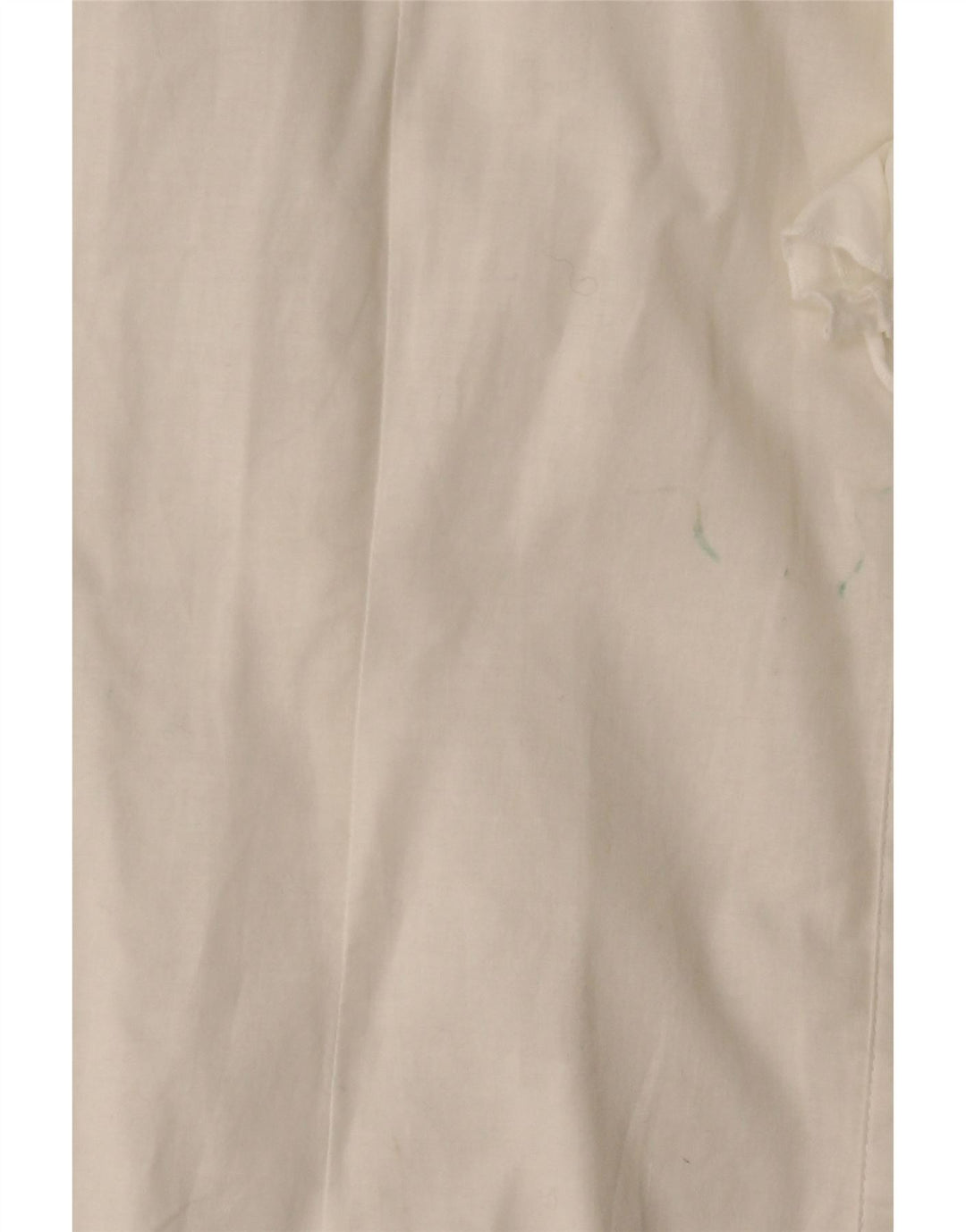 Koszula damska BENETTON z falbaną z przodu UK 14, duża w kolorze złamanej bieli