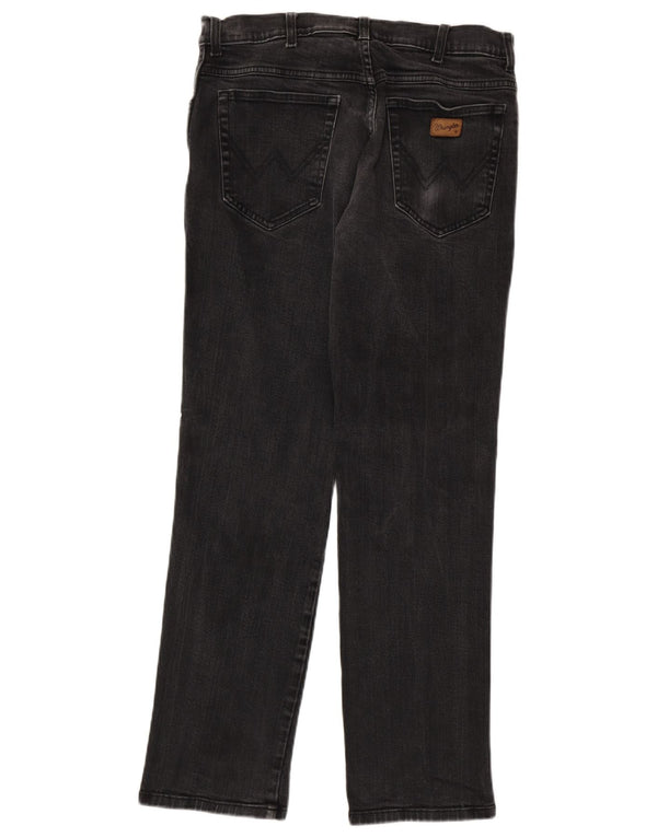 Męskie jeansy Wrangler Texas Stretch Straight W34 L31 Szara bawełna