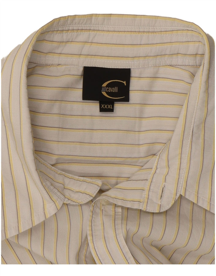 Koszula męska Just Cavalli 3XL w białe prążki