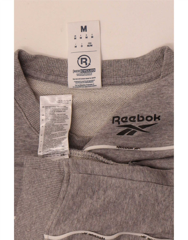 Męska bluza Reebok Sweter Średnioszary, bawełniany