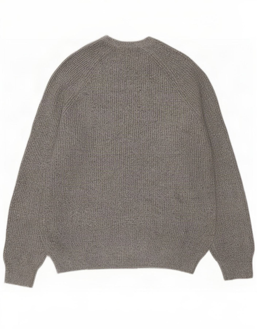 Marks & Spencer Męski sweter z okrągłym dekoltem, średnioszary, nakrapiany poliamid