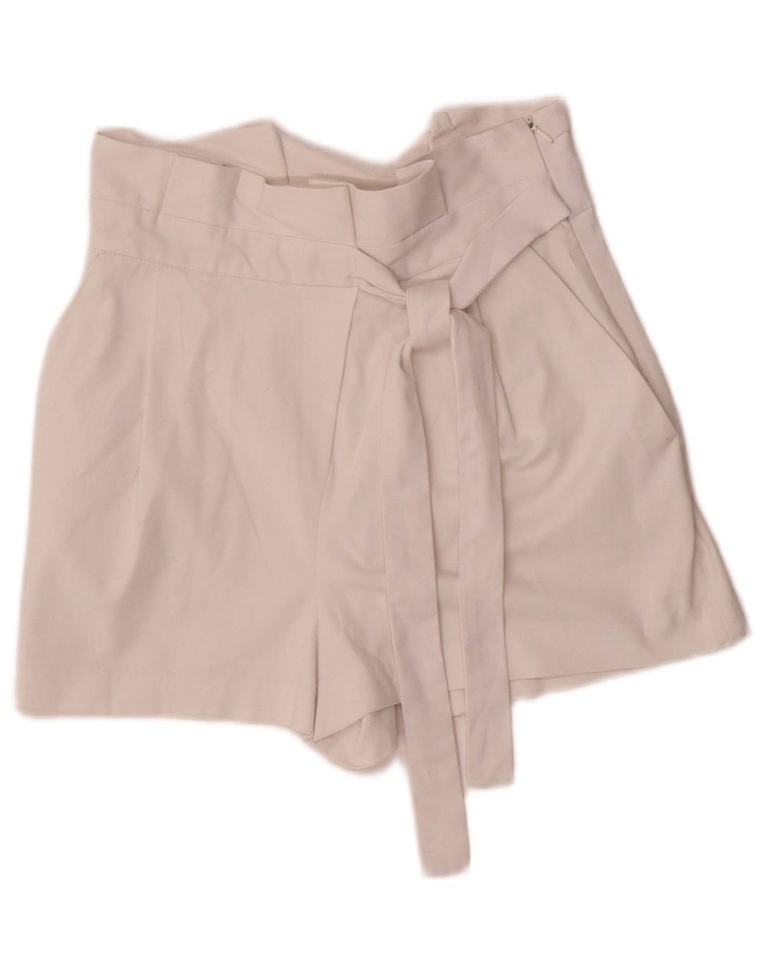 Damskie spodenki z wysokim stanem Zara, małe W26, biała bawełna