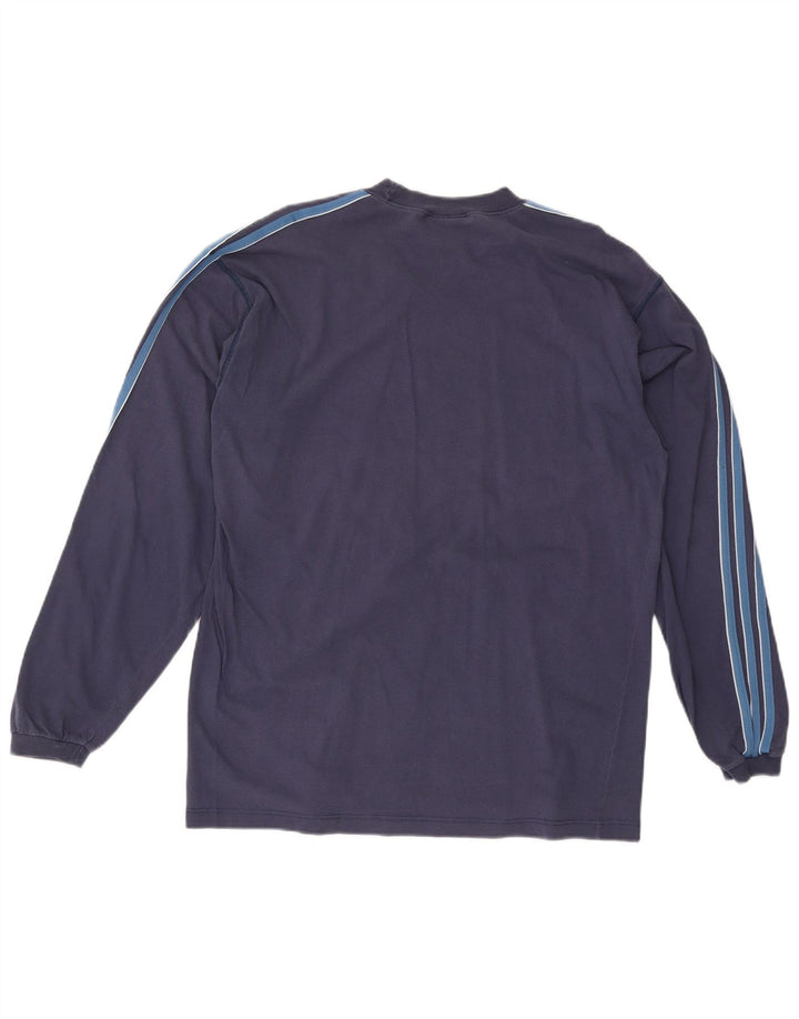 Adidas Męski Top Z Długim Rękawem UK 42/44 Duży Granatowy