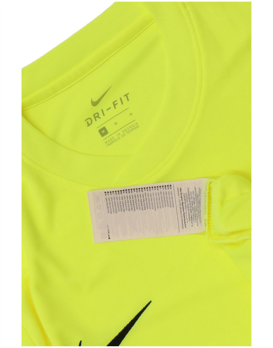 Męska koszulka Nike Dri Fit Top, średni żółty poliester