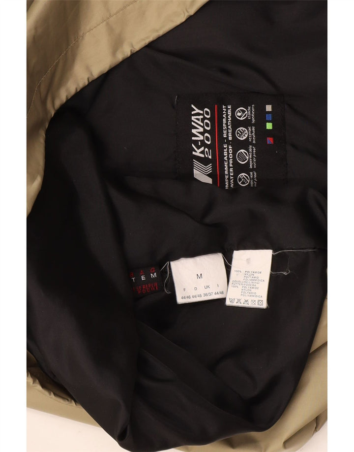 Męska kurtka przeciwdeszczowa K-Way z kapturem UK 38, średni khaki, poliamid