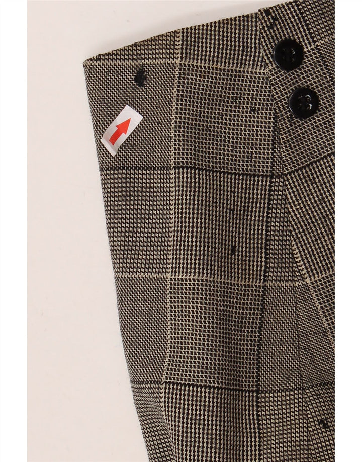 Damska marynarka Jaeger zapinana na 1 guzik, UK 10, mała, szara, bawełniana krata