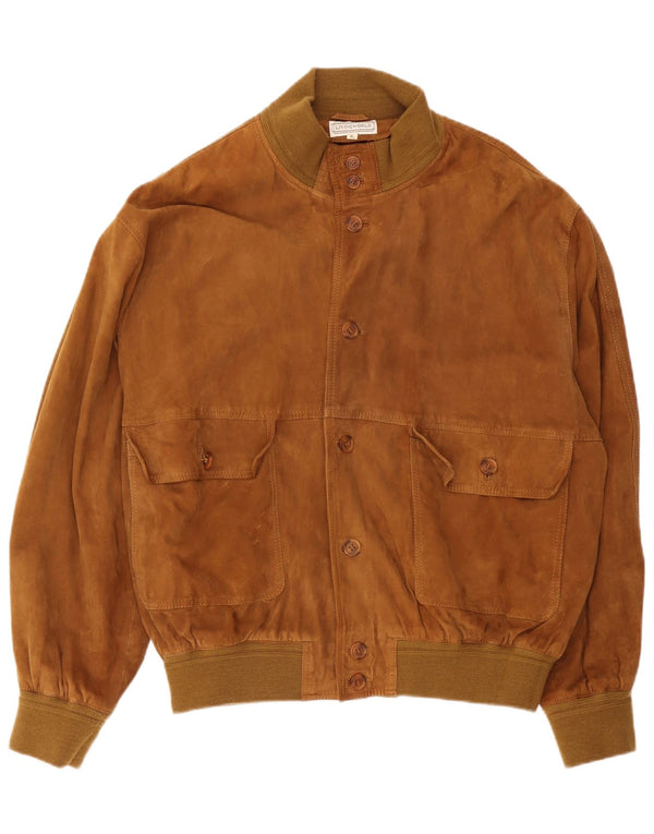 Męska zamszowa kurtka bomber Living World UK 42 XL, beżowa