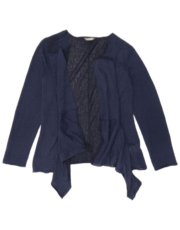 Marks & Spencer Damski sweter rozpinany UK 10, mały, granatowy, poliester