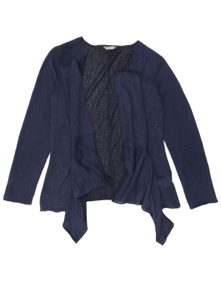 Marks & Spencer Damski sweter rozpinany UK 10, mały, granatowy, poliester