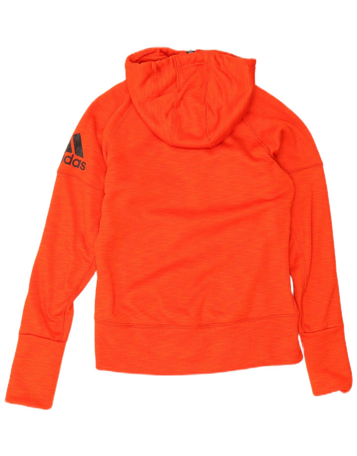 Damska bluza z kapturem i zamkiem błyskawicznym Adidas UK 8/10 Mały czerwony poliester