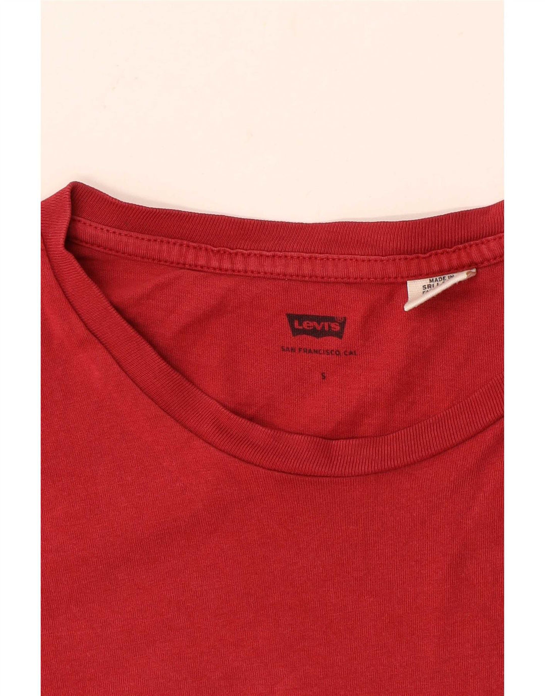 Męski t-shirt Levi's Top, mały, czerwony