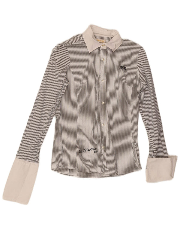 Damska koszula wizytowa La Martina UK 10 Small Grey Pinstripe