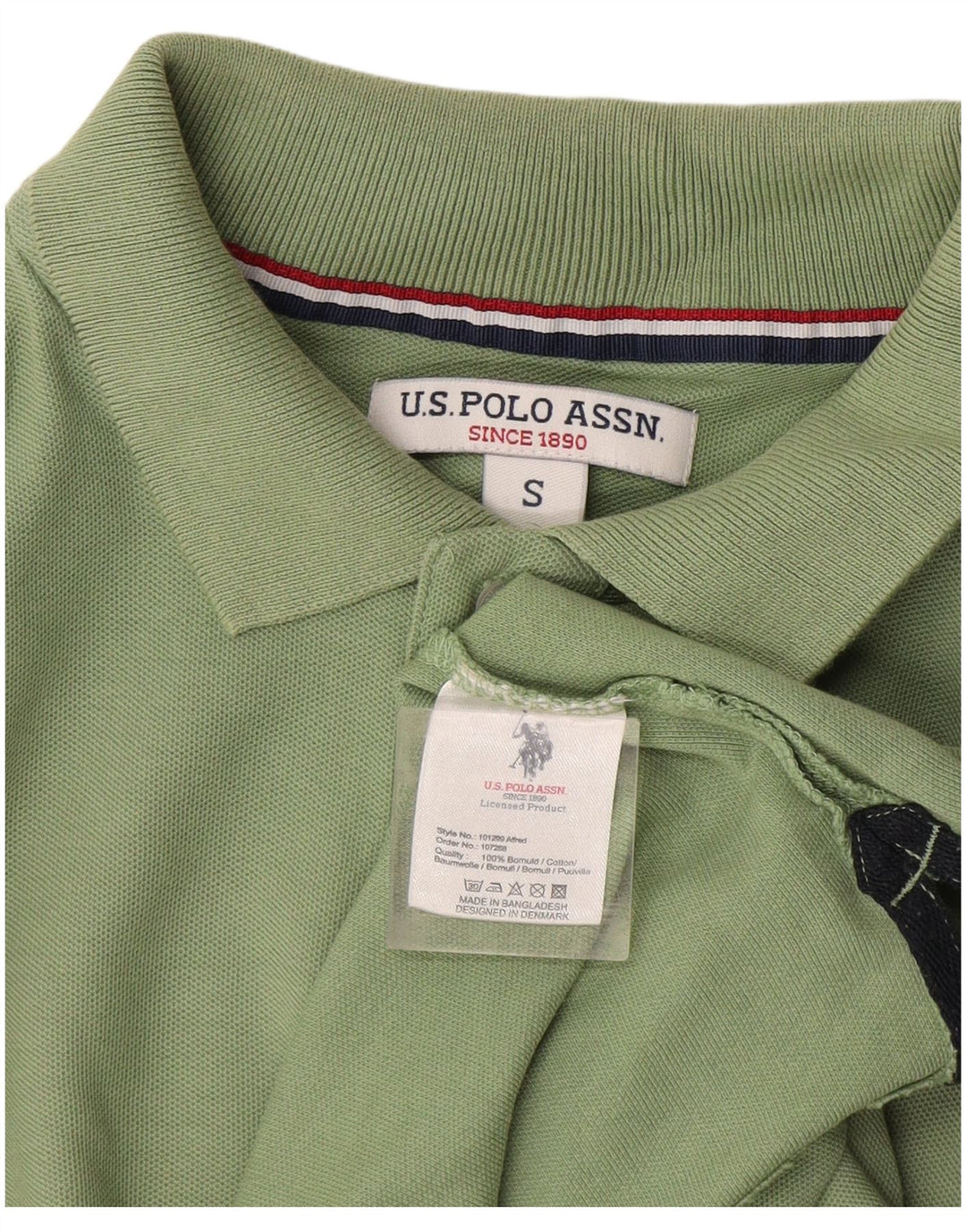 US Polo Assn. Męska koszulka polo, mała, bawełniana w kolorze khaki