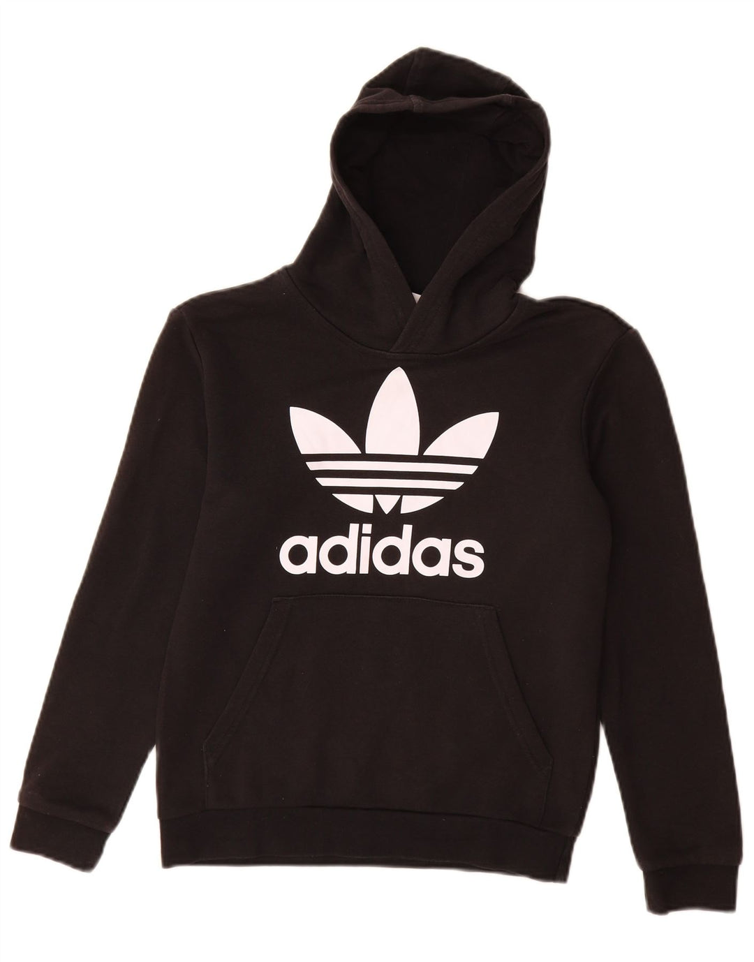 Chłopięcy sweter z kapturem ADIDAS z grafiką 11-12 lat, czarny, bawełniany