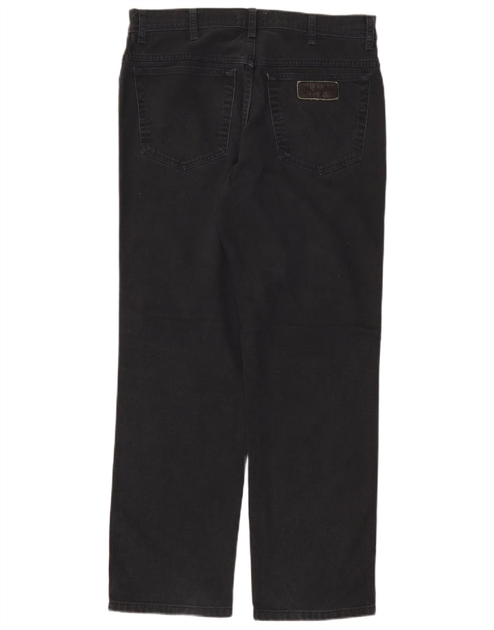 Męskie proste dżinsy Wrangler W34 L30 czarne