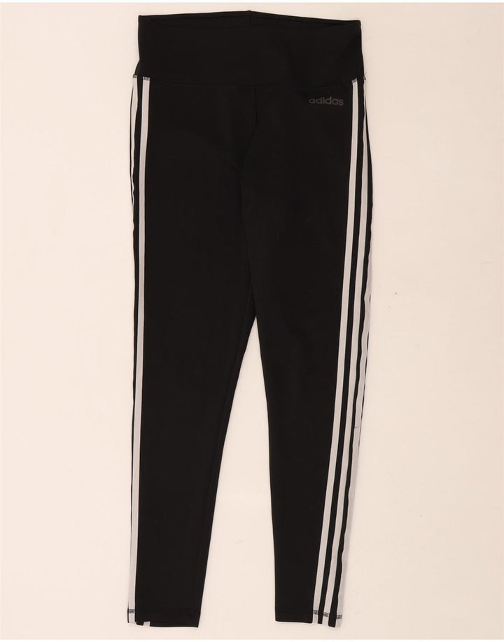 Damskie legginsy ADIDAS Climalite UK 12/14, średni czarny poliester